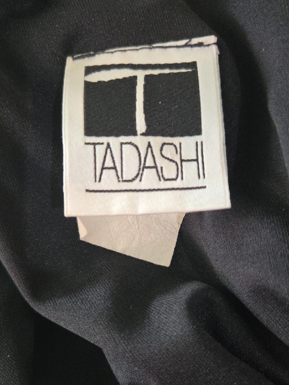 TADASHI Black Draped Maxi Dress Side Knot Crossed Bodice Short Sleeve Elegant - Picture 10 of 12